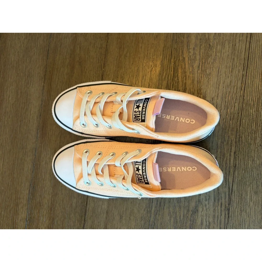 Converse All Star Sneakers Kids Size 3 Peach Butterfly Low Top A07352F